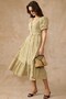 V-Neck Guipure Dress with Belt Accessory A.Haki̇ 9459-E - 2