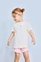 Crew Neck Floral Ribbed Camisole Short Sleeve T-Shirt Baby Girl (26 Sm) - 3
