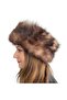 Anatolia Handmade 100% Wool Dark Brown Fur Women's Real Leather Börk Hat - 3