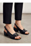 Genuine Leather Black Women's Leather Sandals Dp81-0867