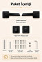 Matte Black Prism Square Rosette Wc-Bathroom Door Handle Set – 1 Set (2 Pieces Backplate/Frontplate) - 4