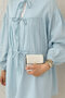 Front Gathered Long Tunic 2338 - Baby Blue - 3
