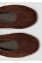 Suede Leather Ballerina Shoes - 4