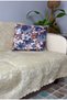 Sofa Bed Cover – Non-Slip Base with Sponge Velvet Fabric Cream Color Embossed Print - 4