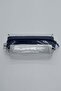 Navy Blue, Transparent PVC Pencil Case Single Compartment Transparent Pen Holder Navy Blue Color Pen Holder