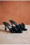 Women's Slippers with Bow and 9 cm Heels