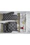 Rınnıg Kitchen Drying Cloth 4 Pieces White Dark Gray 45x60 Cm 100% Cotton - 4