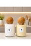 Set of 2 Wooden Ball Lid Glass Flour Salt Storage Jars 800 ml with Label Gift