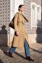 Water-Repellent Feature Trench Coat with Cape and Scarf Detail Kamel 6830 - 3