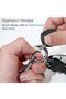 Metal Keychain Clips with O Rings, Quick Release Key Ring, Small Carabiner Clip for Keys - 5