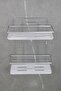 Crystal Shelf Chrome Double Lamas Bathroom and Cosmetic Organizer Adhesive Bathroom Shelf Shampoo Rack - 4