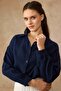 Low Sleeve Muslin Casual Shirt Dark Blue 9329 - 3