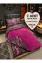 Single Welsoft Pufidik Sleeping Set (With Elastic Sheet) Damson Love