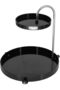Double Layer Rotating Bathroom Sink Vanity Tray, Bird Design Countertop Organizer, Black - 3