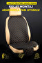 Anti-Sweat Car Seat Cushion Set with Pockets, Easy to Install, Universal Protective Cover, Fabric, Orange - 2