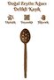 Kamptek Wood - 100% Natural Olive Wood Perforated Kitchen Spoon (30 cm)