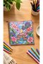 Stained Glass Vitray Flower Garden 20X20 cm Large Coloring Book, for Children and Adults - 4