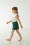 Girl's Top and Bottom Set with Shorts and Skirt Details - 6