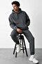 Men's Cotton Relaxed Fit Kangaroo Pocket Hooded Tracksuit Set - Hiking - 3