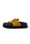 Alison Genuine Suede Mustard Color Flip Flops Women's Slippers - 5