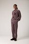 Wide Leg Textured Trousers - 4