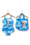 Girl's Bikini Set and Beach Bag Set 1105-Blue - 4
