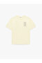 Cotton Comfortable Fit Stone Detailed Crew Neck Short Sleeve T-Shirt - 4