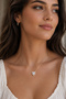Special Boxed Women's Necklace - White Stone Heart Lover Diamond Heart Women's Necklace - 3
