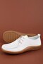 Genuine Leather Anatomical Sole Comfortable Daily Shoes Usl.2204 White - 3
