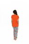 U.S. Polo Assn. Women's Short Sleeve Floral Print Colorful Bottom Top Pajama Set - 4