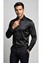 Men's Slim Fit Classic Satin Shirt Long Sleeve Modern Cut - 6