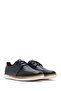 Men's Navy Blue Lace-Up Leather Casual Shoes 26Sfd674218 - 2