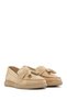 Women's Beige Suede Leather Shoes, Comfort Loafer 26Pfd150510 - 2