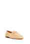Women's Beige Buckle Suede Leather Loafer 26Pfd552610 - 7