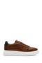 Men's Tan Laced Thick Soled Sports Shoes, Leather Sneaker 26Sfd612818