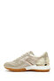 Women's Gold Lace-Up Side Zipper Leather Sneaker 25Sfd 370514 - 2