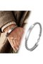 Bead design name engravable adjustable steel chain plate bracelet 33514b29d2