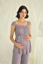 Lace Front Buttoned Maternity 3-Piece Pajama Set - 7