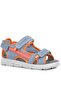 Genuine Leather Ice Gray Orange Children's Sandals Shoes - 2