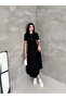 Women's Zipper Detailed Maxi Long Modal Dress - 7