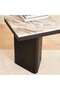 Agnella End Table Marble - Beige & Black - 3