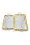 Akiro 2-piece Rectangular Serving Tray -chrome & Gold - 3