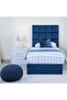 OLGA SINGLE BED VELVET BLUE 90X200 CM - 2