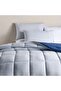 Down Alternative 3-piece Reversible Comforter Set 220x240cm - Navy Grey - 2