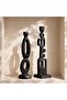 Fio Teakwood Abstract Decor Accent 10x10x37cm - Black - 2