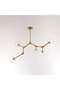 Rubix 5-light G9 Glass Pendant Lamp 105x70x75cm - Gold - 5
