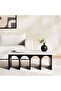 Nitia Coffee Table Marble - White & Black - 2