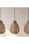 Cotter 3-light E27 Paper Rope Pendant Lamp 94x26x150cm - Natural - 3