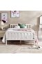 Linen Kids Single Bed 120x200 Cm - White ~ White - 2