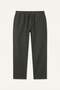 Linen Blend Elastic Lace-Up Waist Regular Fit Green Trousers H8853Ax26Sm - 6